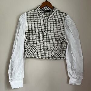 Zara Black and White Top